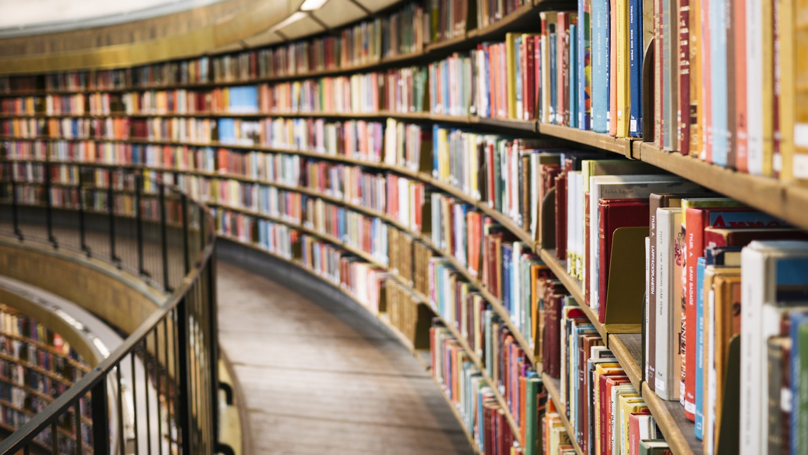 Neatly arranged books on a shelf with even spacing and clean spines